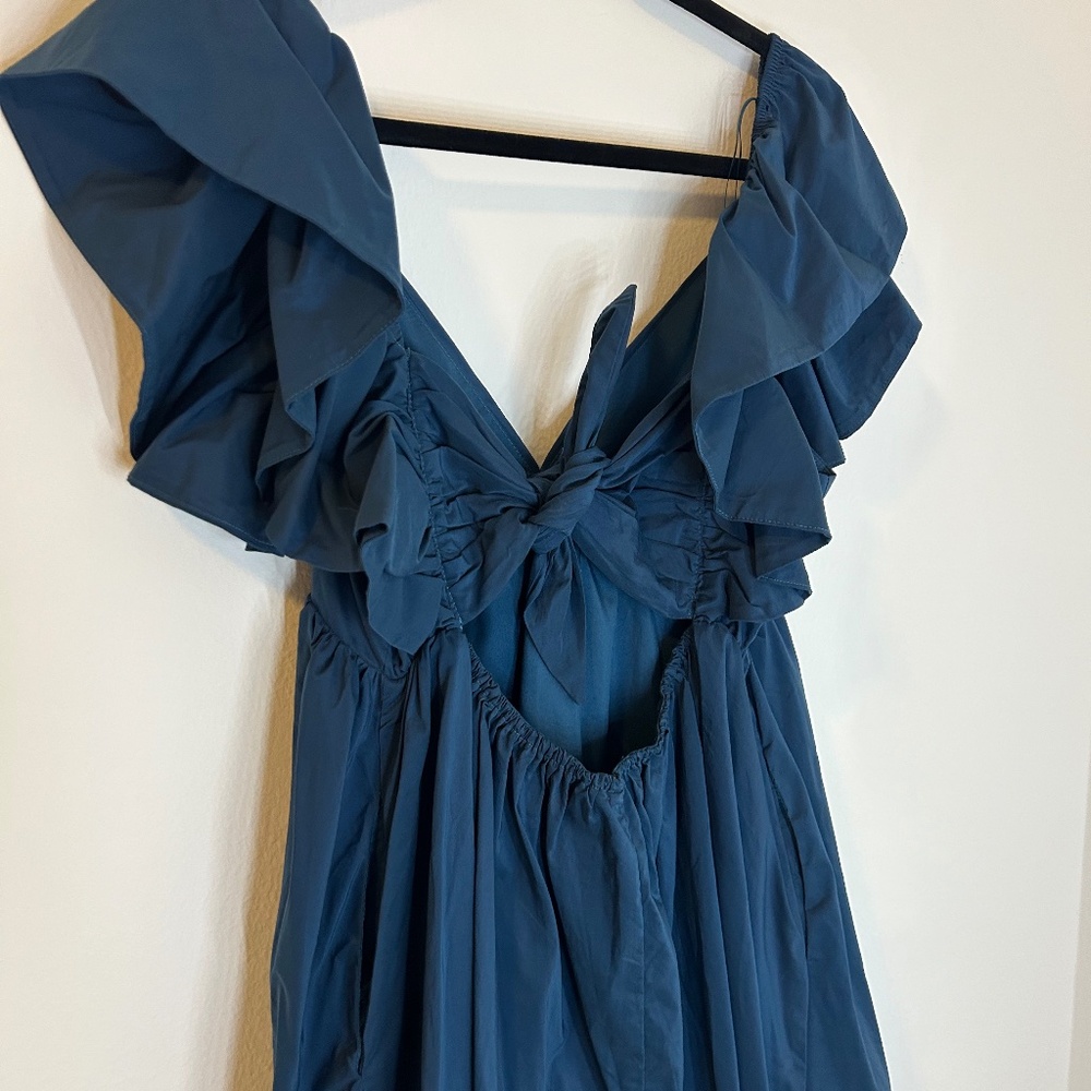Day + Moon Tie-Back Ruffle Mini Dress - Picture 6 of 7